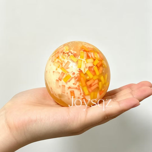Creamy Mango Dessert Crunch Squeeze Ball | Stress Fidget Toy